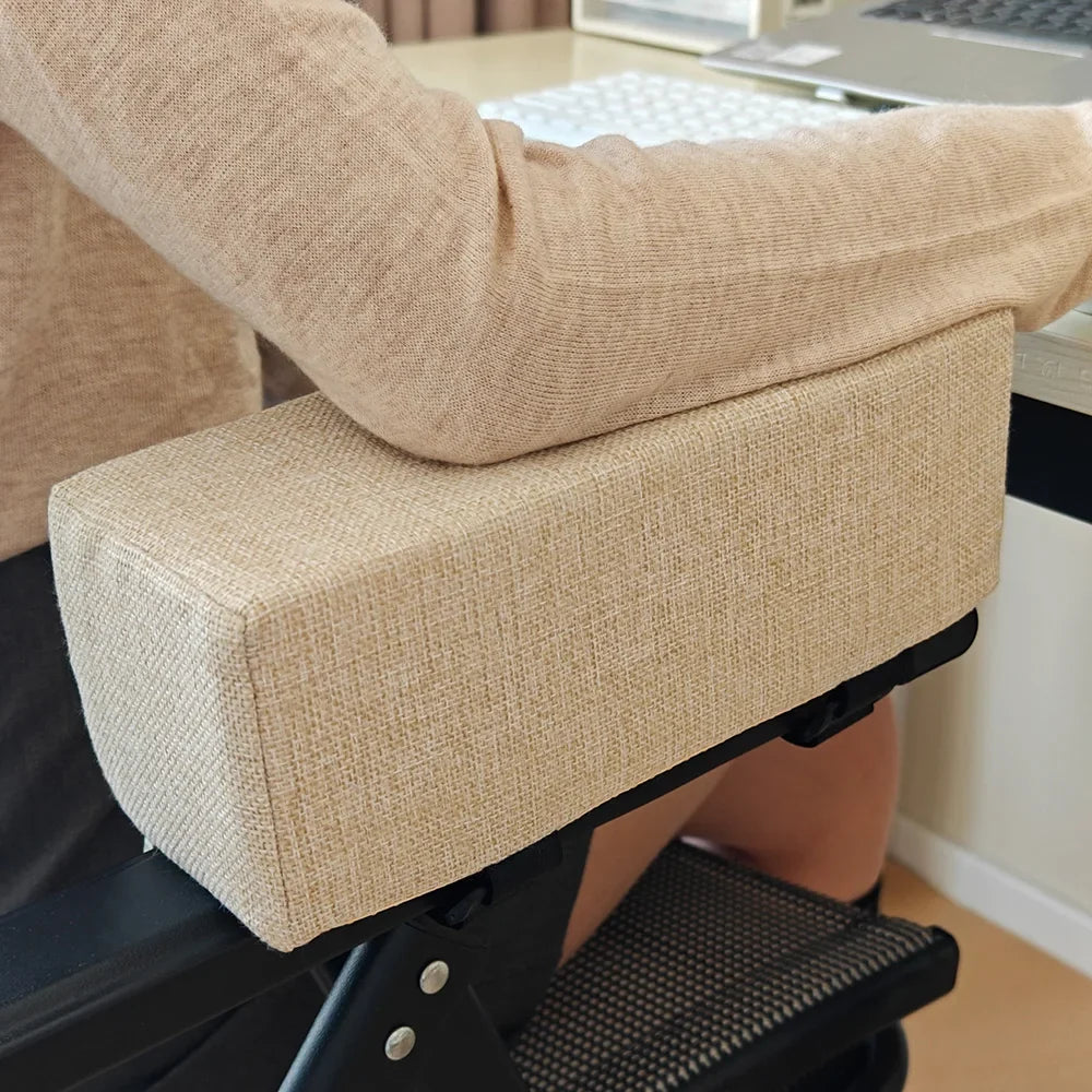 1pc Cotton Linen Foam Elbow Pillow Chair Armrest Pads Support Arm Rest for Office Chair Armrest Chair Cushion Pads Elbow Relief