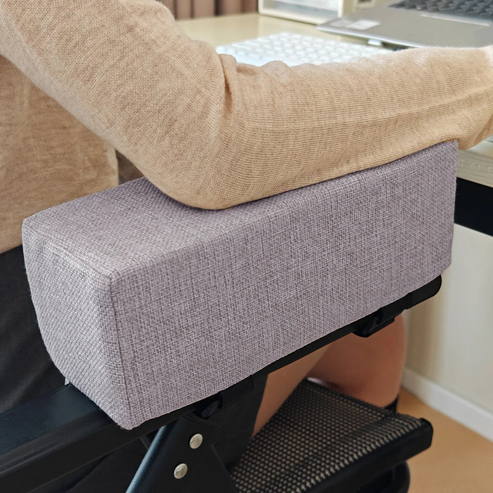 1pc Cotton Linen Foam Elbow Pillow Chair Armrest Pads Support Arm Rest for Office Chair Armrest Chair Cushion Pads Elbow Relief