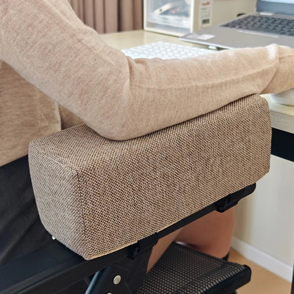 1pc Cotton Linen Foam Elbow Pillow Chair Armrest Pads Support Arm Rest for Office Chair Armrest Chair Cushion Pads Elbow Relief